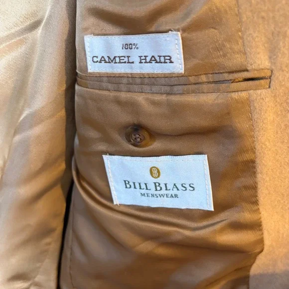 NWT Vintage Bill Blass‎ 100% Camel Hair Blazer Size 42LG